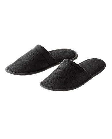 Ciabatte nere Luxe in spugna con suola imbottita antiscivolo taglia unica 50paia