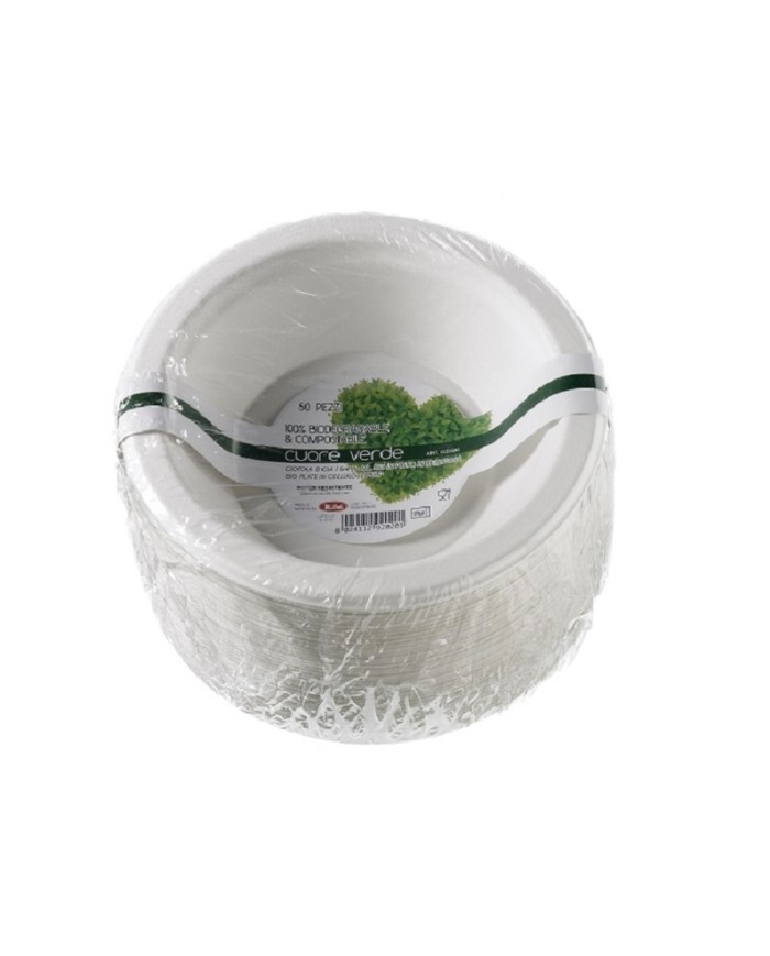 Ciotola rotonda in polpa di cellulosa Ø16x4cm 50pz