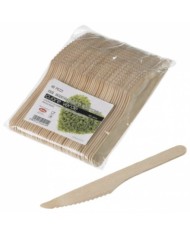 Coltello in legno biodegradabile 16cm 48pz