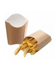 Contenitori per fritti avana interno bianco 250ml base 13x5,5x13cm 100pz