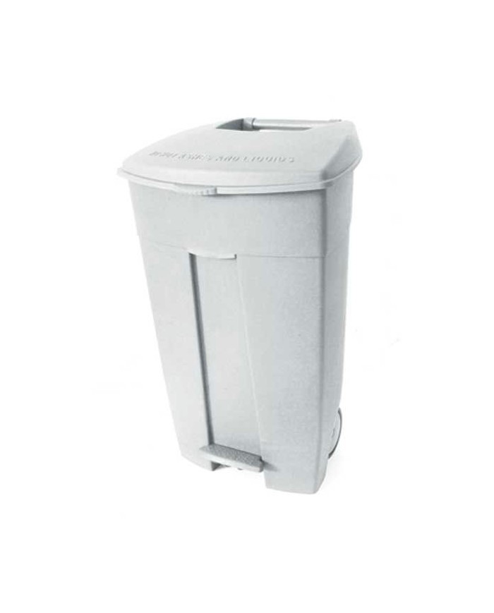 Contiplast Contenitore mobile a pedale in plastica bianco 120l