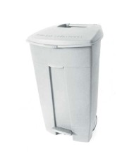 Contiplast Contenitore mobile a pedale in plastica bianco 120l