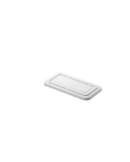 Coperchio per vaschetta 3 scomparti in polpa di cellulosa bianco 26,3x13,5x1,5cm 40pz