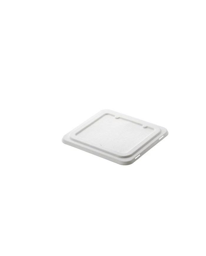 Coperchio per vassoio a scomparti compostabile in polpa di cellulosa 24,5x22,5x1,5cm 25pz