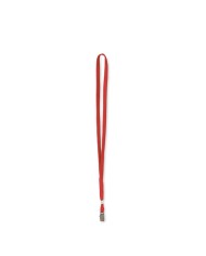 Cordoncino per portabadge - 49 x 1 cm - rosso - Lebez - conf. 100 pezzi