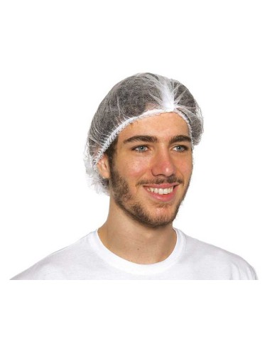 Cuffia bianca monouso con elastico PLP polipropilene 100pz