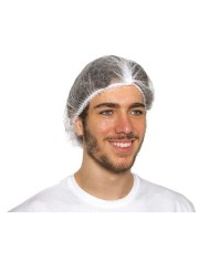 Cuffia bianca monouso con elastico PLP polipropilene 100pz