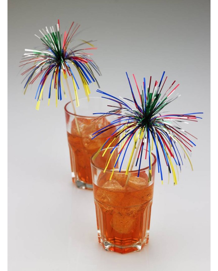 Decorazione con palma in poliestere e legno 20cm 100pz