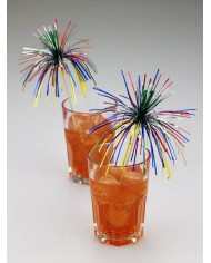 Decorazione con palma in poliestere e legno 20cm 100pz