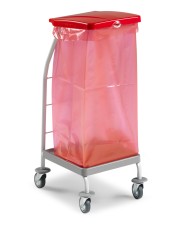 Dust 4160 70L Carrello per raccolta rifiuti in metallo verniciato Rilsan, con ruote ø80mm e coperchio