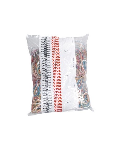 Elastici ad anello misure e colori assortiti 1kg gomma Viva