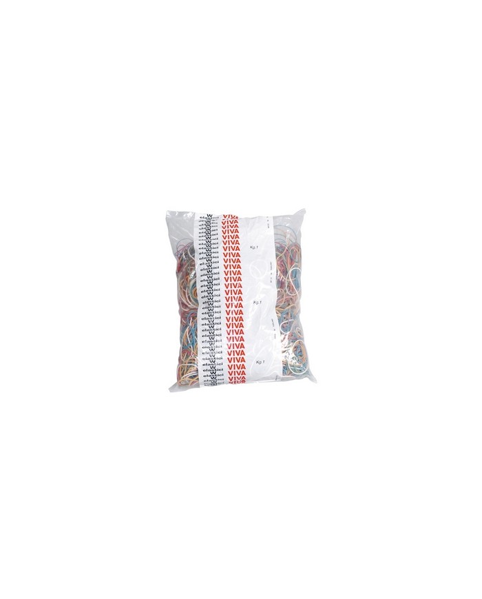 Elastici ad anello misure e colori assortiti 1kg gomma Viva