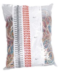 Elastici ad anello misure e colori assortiti 1kg gomma Viva
