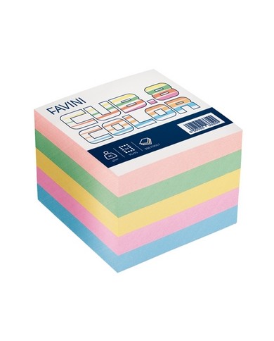 Foglietti Cubo mix colori soft 95 x 95mm 80gr 750 fogli Favini