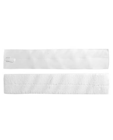 Frangia in microfibra per polvere bianca con velcro 60x11 cm