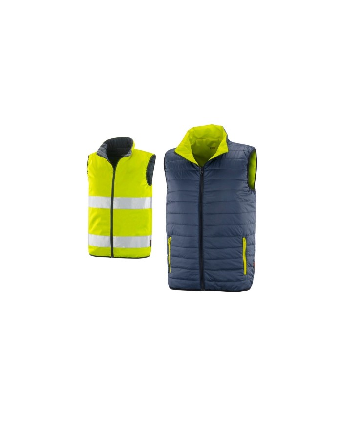 Gilet CAPUA reversibile alta visibilità in nylon Oxford/PU