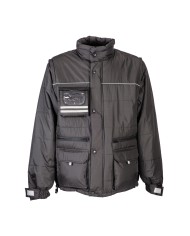 Giubbotto imbottito in poliestere pongee nero Taglie S