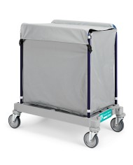 Green Hotel 919 Carrello portabiancheria con sacca plastificata (Ruote Ø150mm)