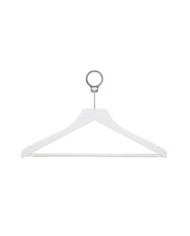 Gruccia Appendiabiti in legno laccato con gancio antifurto grigio 6pz