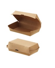 Hamburger box havana in carta + PE 1220ml 19x11x7cm 50pz