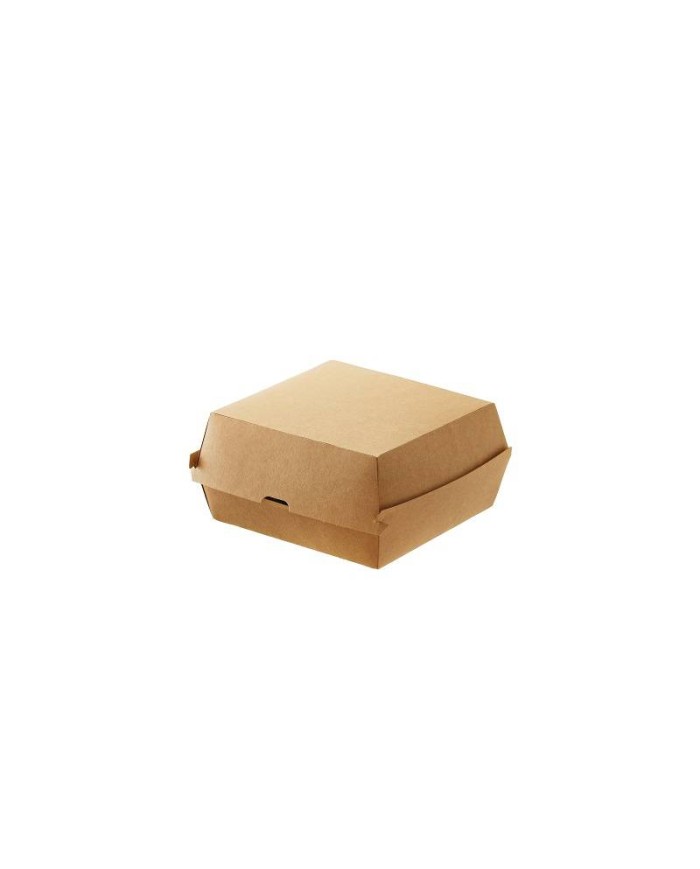 Hamburger box havana in carta + PE 800ml 12x12x7cm 50pz