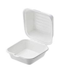 Hamburger box in polpa di cellulosa 15x15x8,5cm 800ml 50pz