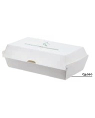 Hamburger box in pura cellulosa + PLA compostabile 20,5x10,7x7,7cm 1800ml 25pz
