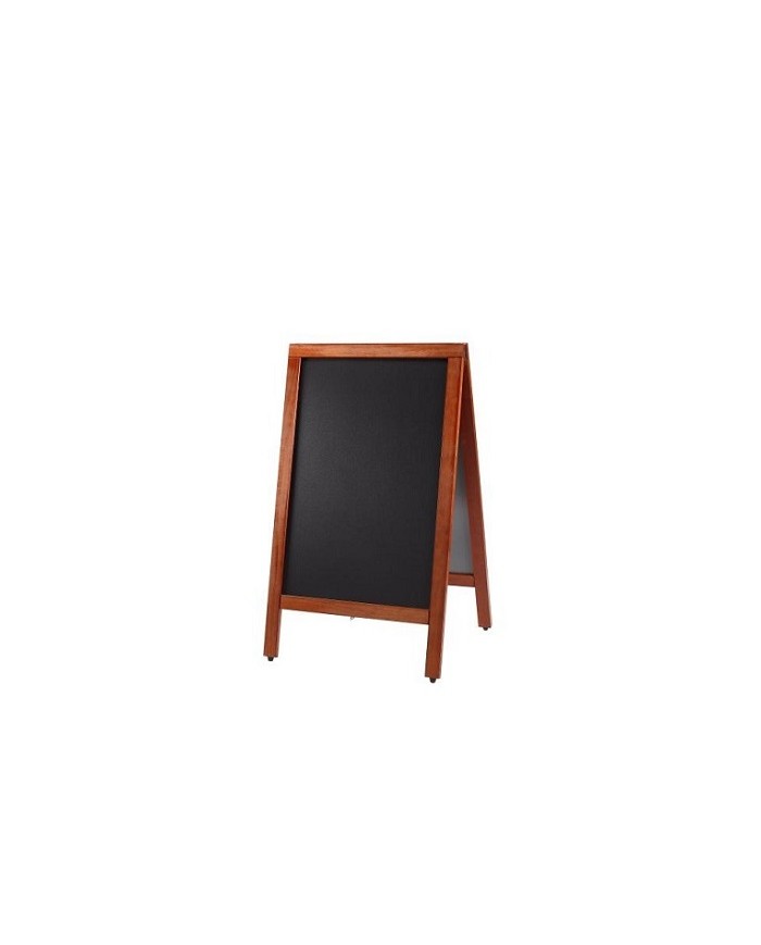 Lavagna da terra doppio lato riscrivilbile supporto in legno 50x85cm