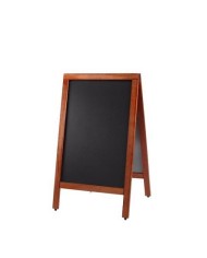Lavagna da terra doppio lato riscrivilbile supporto in legno 50x85cm