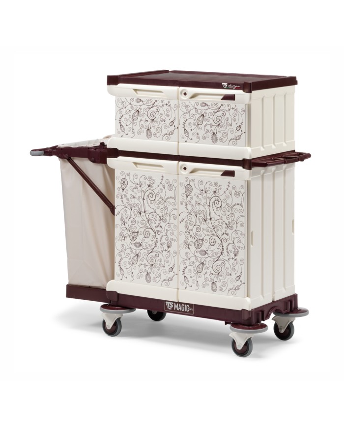 MagicArt 26 Safety PlusCarrello alberghiero chiuso decorato con motivi grafici
