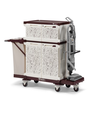 MagicArt 262-W Safety PlusCarrello alberghiero chiuso decorato con motivi grafici