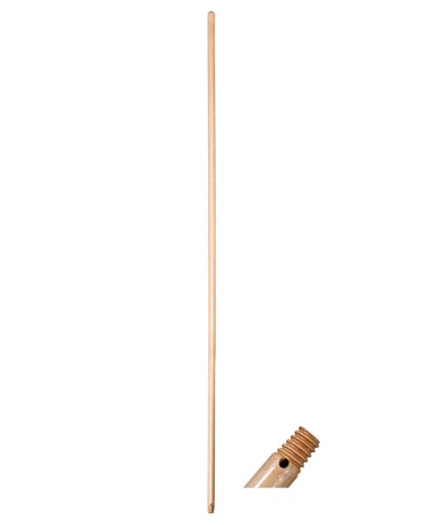 Manico 150cm legno con vite+foro (faggio verniciato)