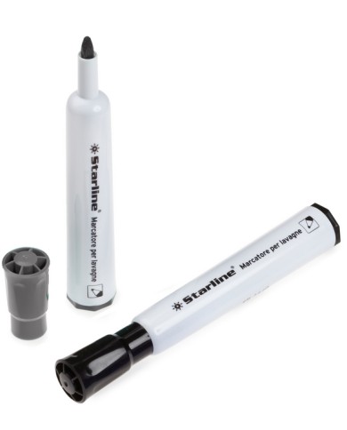Marcatore per lavagne cancellabili Starline punta tonda 2,0mm nero (Min.Mul./12)