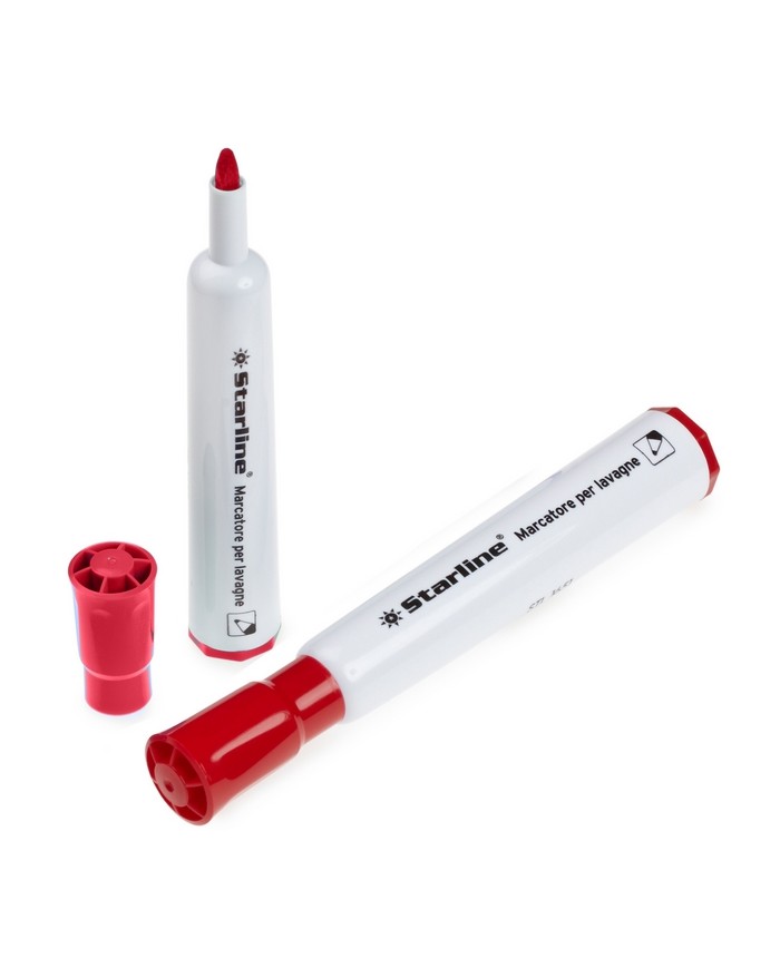 Marcatore per lavagne cancellabili Starline punta tonda 2,0mm rosso (Min.Mul./12)