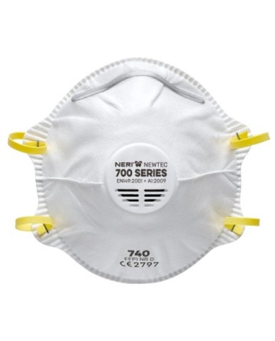 Mascherina 740 Newtec antipolvere con valvola Classe FFP1 NR D (Min.Mul./10)