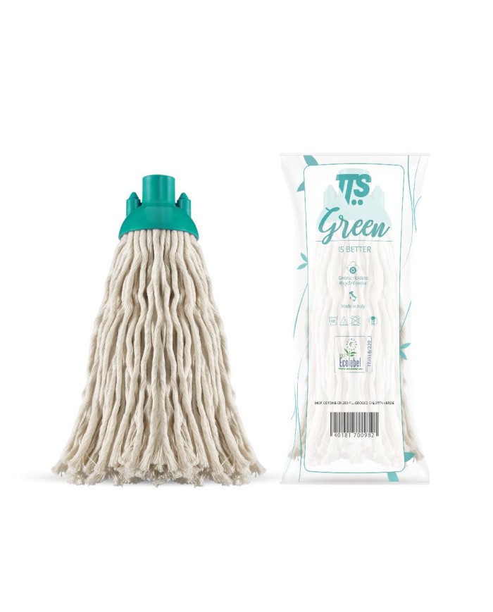 Mop cotone con attacco a vite 220g filo grosso