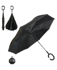 Ombrello reversibile con manico tondo gommato