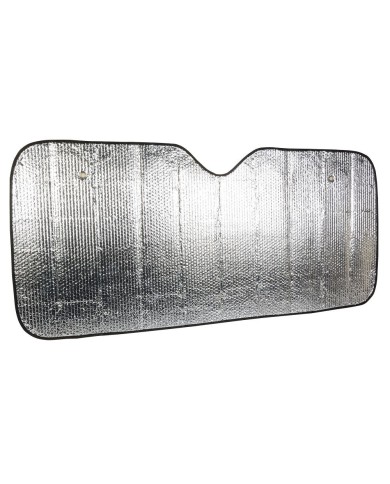 Parasole per parabrezza auto con pluriball e foglio di alluminio su due lati con 2 ventose ripiegabile con elastici