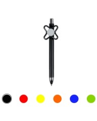 Penna a scatto in plastica colorata con spinner colorato