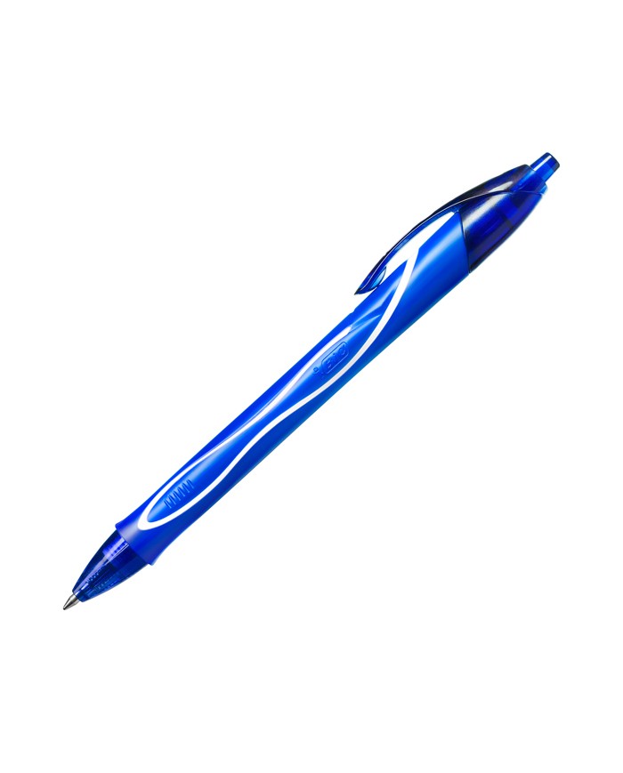 Penna a sfera a scatto Gelocity Quick Dry - punta 0,7mm - blu - Bic - conf. 12 pezzi