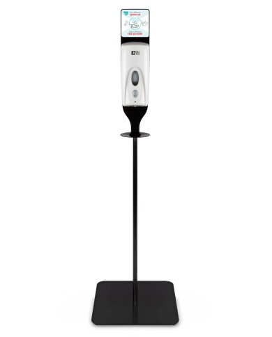 Piantana per dispenser disinfettante automatico con finestra di controllo