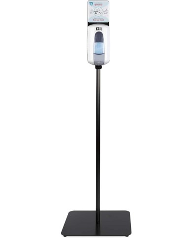 Piantana Square con dispenser disinfettante con deposito trasparente