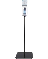 Piantana Square con dispenser disinfettante con deposito trasparente