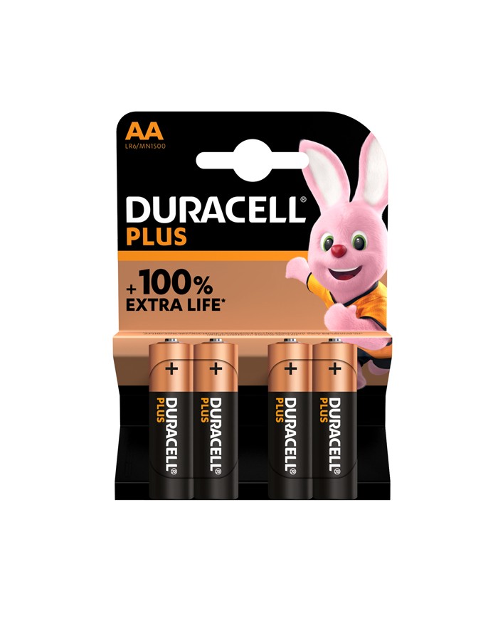 Pile Stilo AA Plus100 - MN1500 - Duracell - blister 4 pezzi