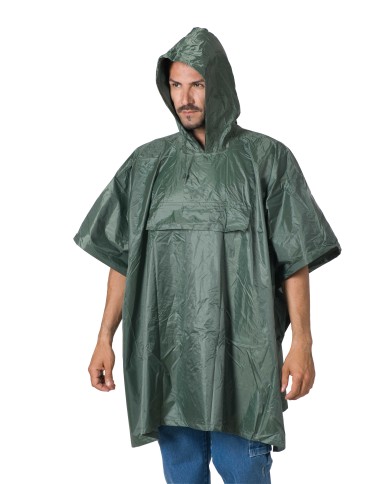 Poncho verde taglia unica