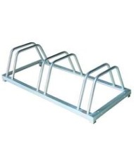 Portabici 5 posti art. PBNM5 zincogalvanizzato con piedini in gomma e fori