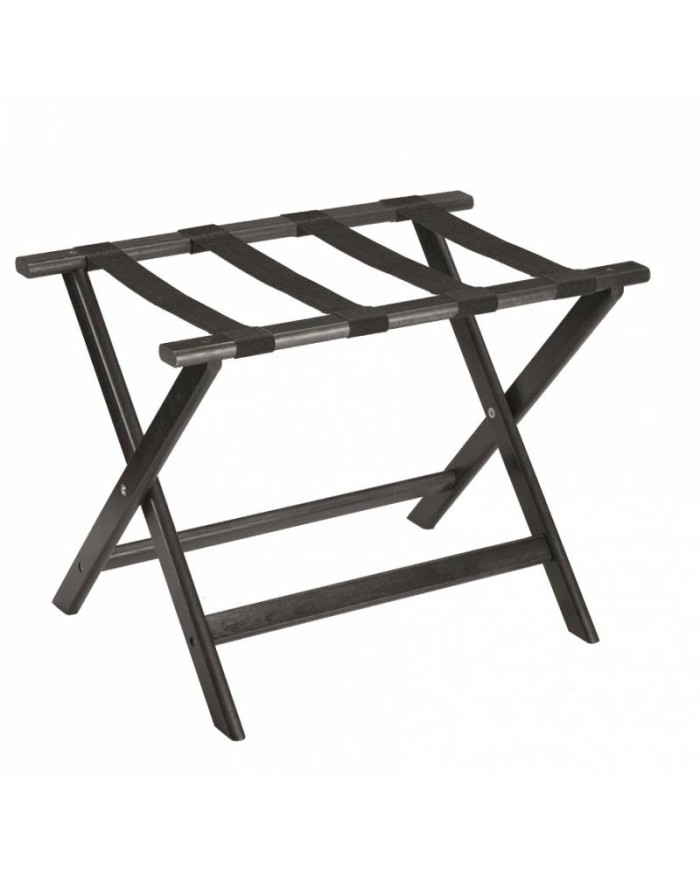 Reggivaligia in legno richiudibile nero 65x36x51cm