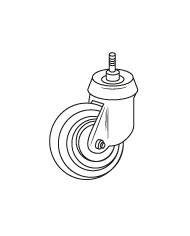 Ruota Ø 80 mm con filetto 8x28 e parafilo