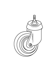 Ruota Ø100mm con filetto 8x28 e parafilo