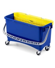 Secchio carrellato spandicera (Secchio rettangolare lt.20 + set 4 ruote + griglia)
